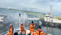 Kapal Terbakar di Pelabuhan Luwuk